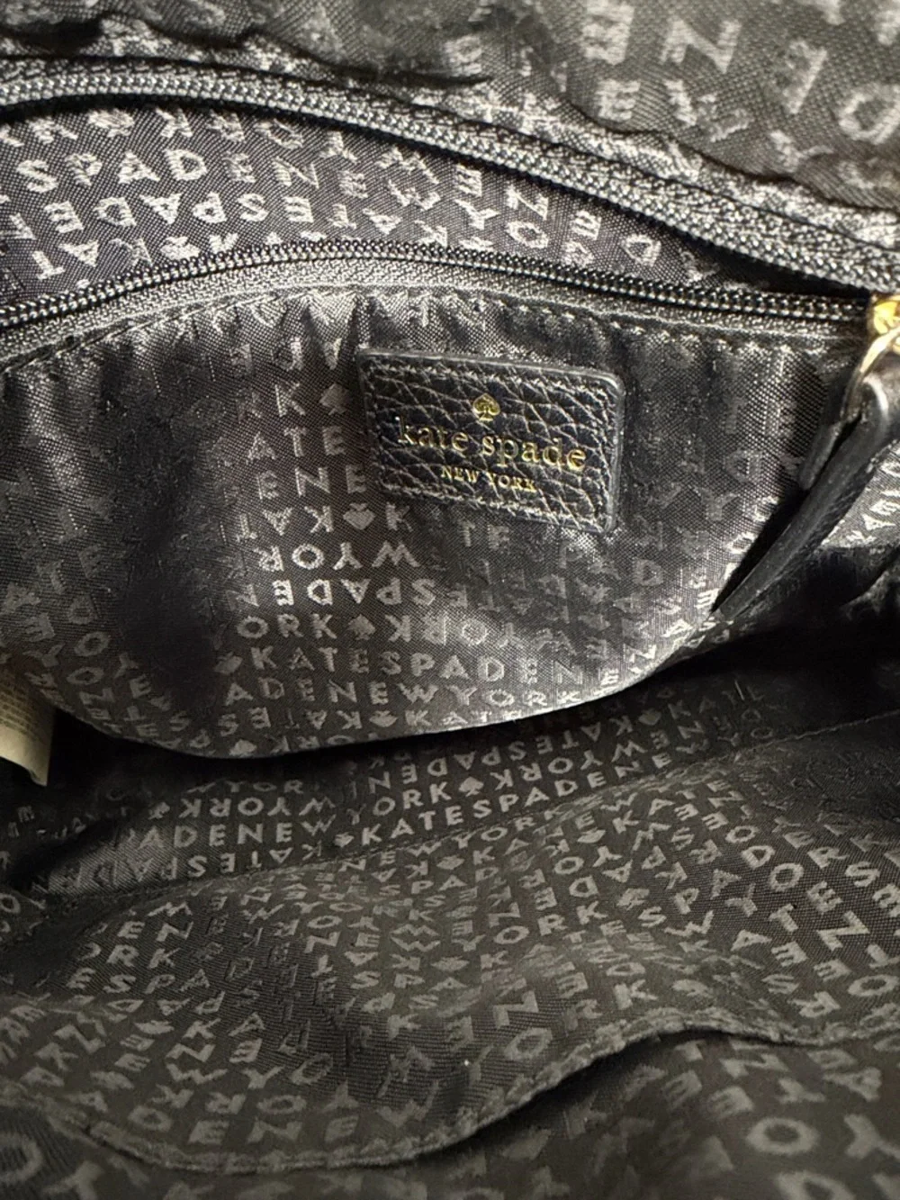 Kate Spade Chester Street Dessi Crossbody Bag Pebbled Leather Purse Black Gold